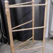 Porte serviette ancien en bois naturel - début XXeme