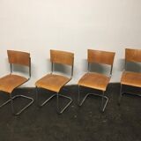 Set of 12 tubular steel chairs Mart Stam