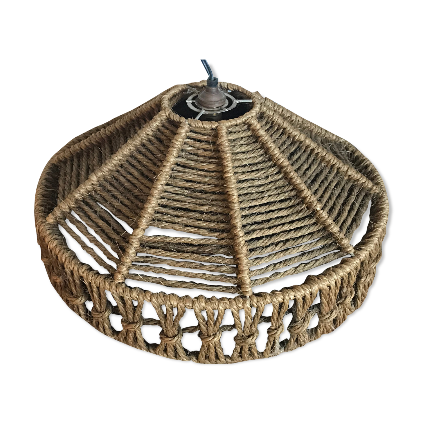 Vintage rope pendant lamp