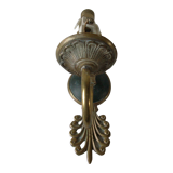Ancienne applique électrique tête d'aigle rapace en bronze 20 cm luminaire rétro