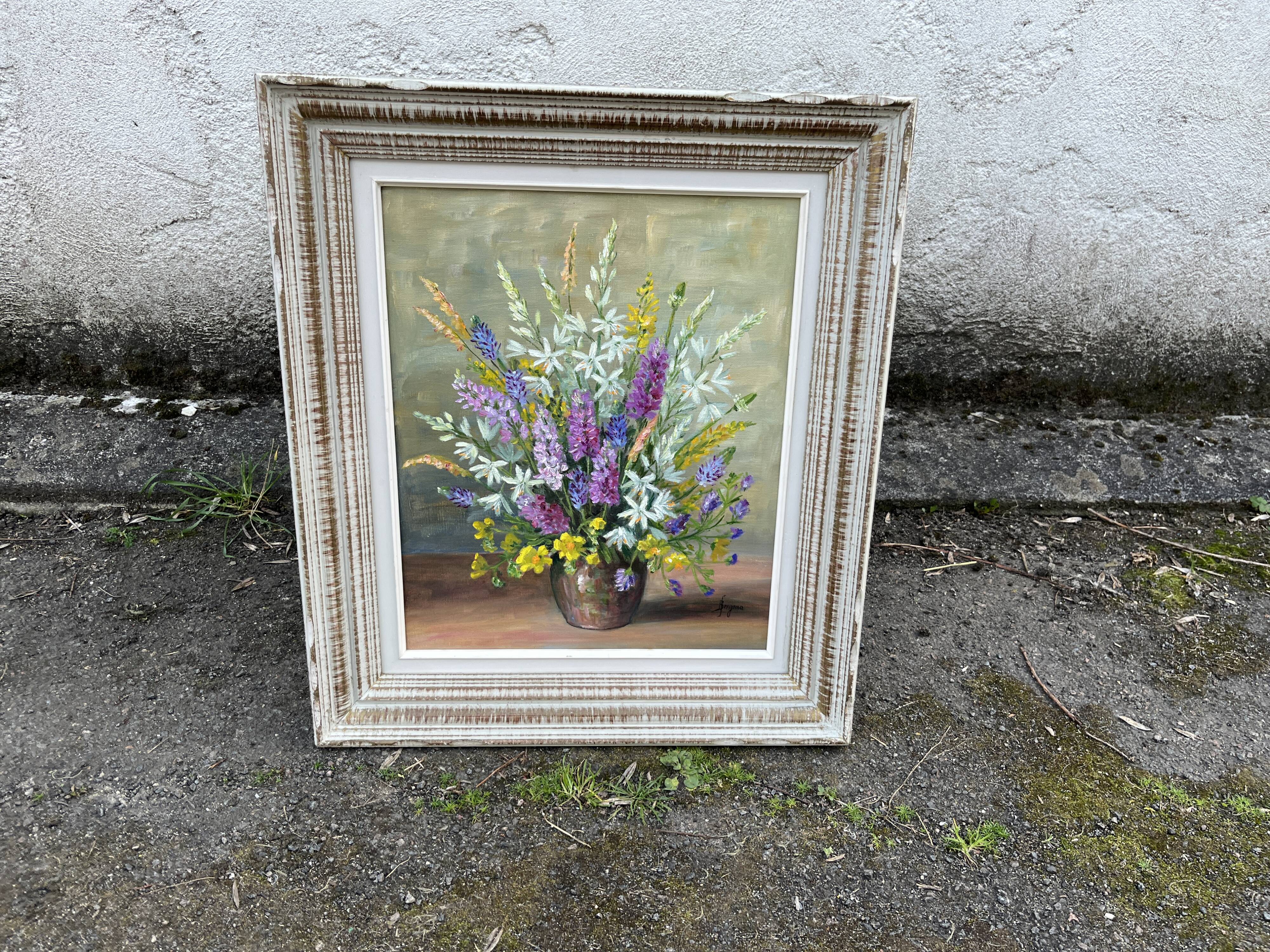 Tableau Nature Morte Fleurie XX  – Signé