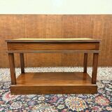 Classic English Chesterfield Side Table