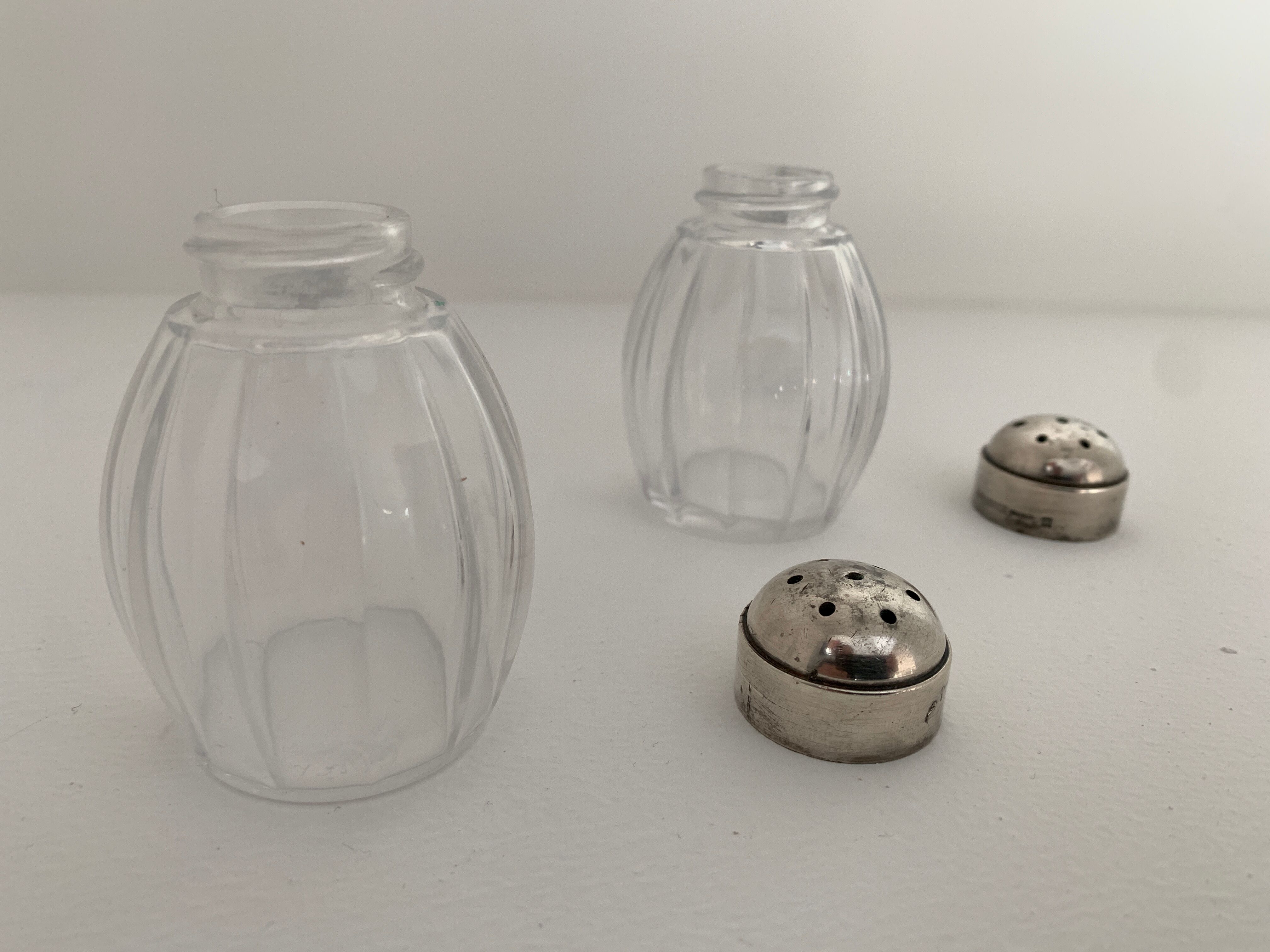 Christofle art deco salt and pepper shaker