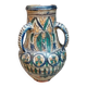 Antique painted glazed earthenware jar FEZ Morocco 19th century