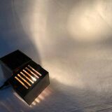 Old spot lamp, square, golden, to table, Aric cubes 70s