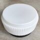 Round vintage ribbed glass ceiling lamp