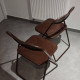 Pair of 2 folding chairs, design by Niels Gammelgaard - 1976s - vintage.