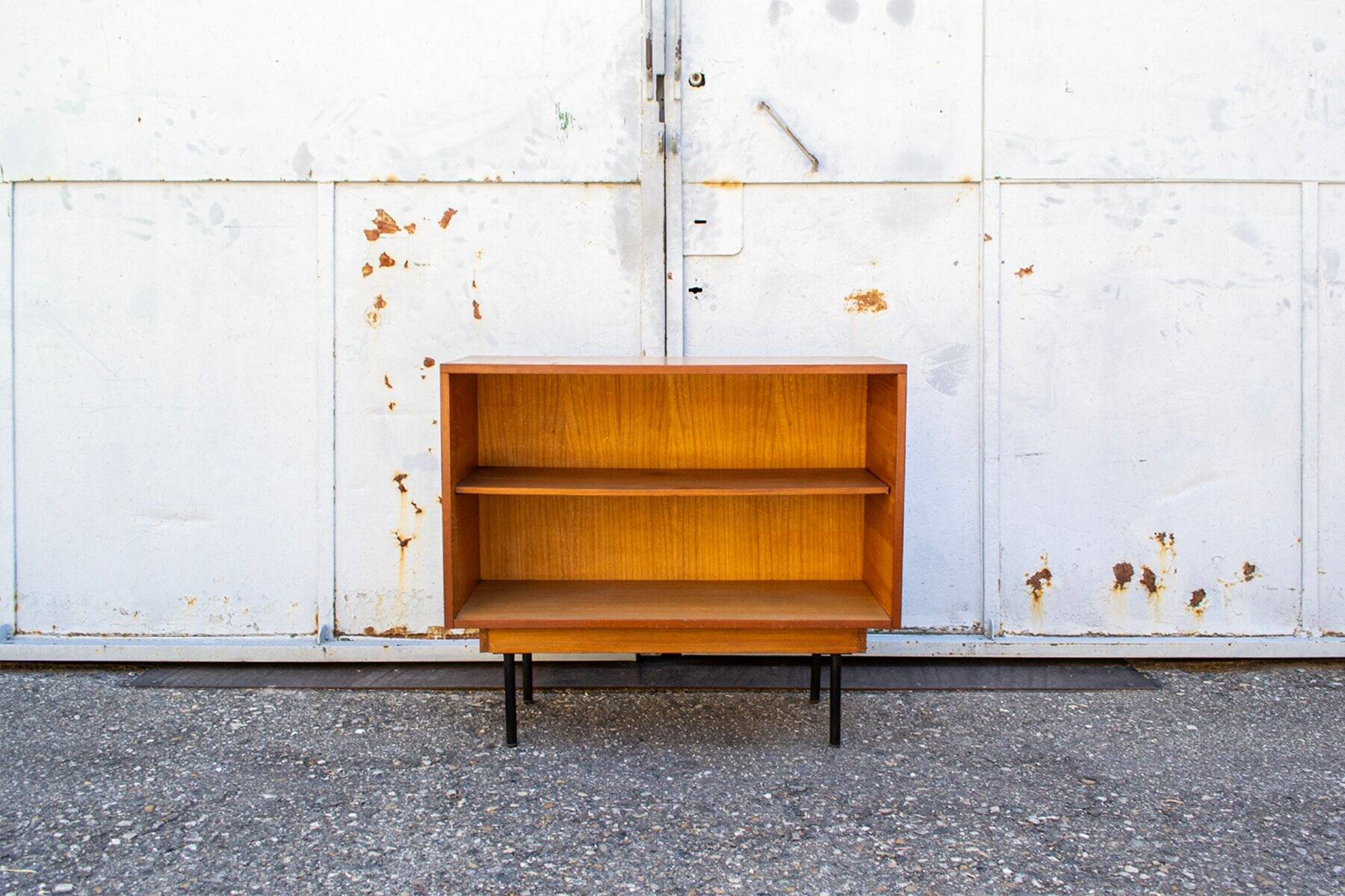 Wood and iron credenza by Leonardo Fiori for Isa, Bergamo, Italy, 1950s.