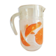 Vintage orange fruit pattern glass carafe