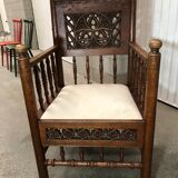 2 armchairs old Gothic style