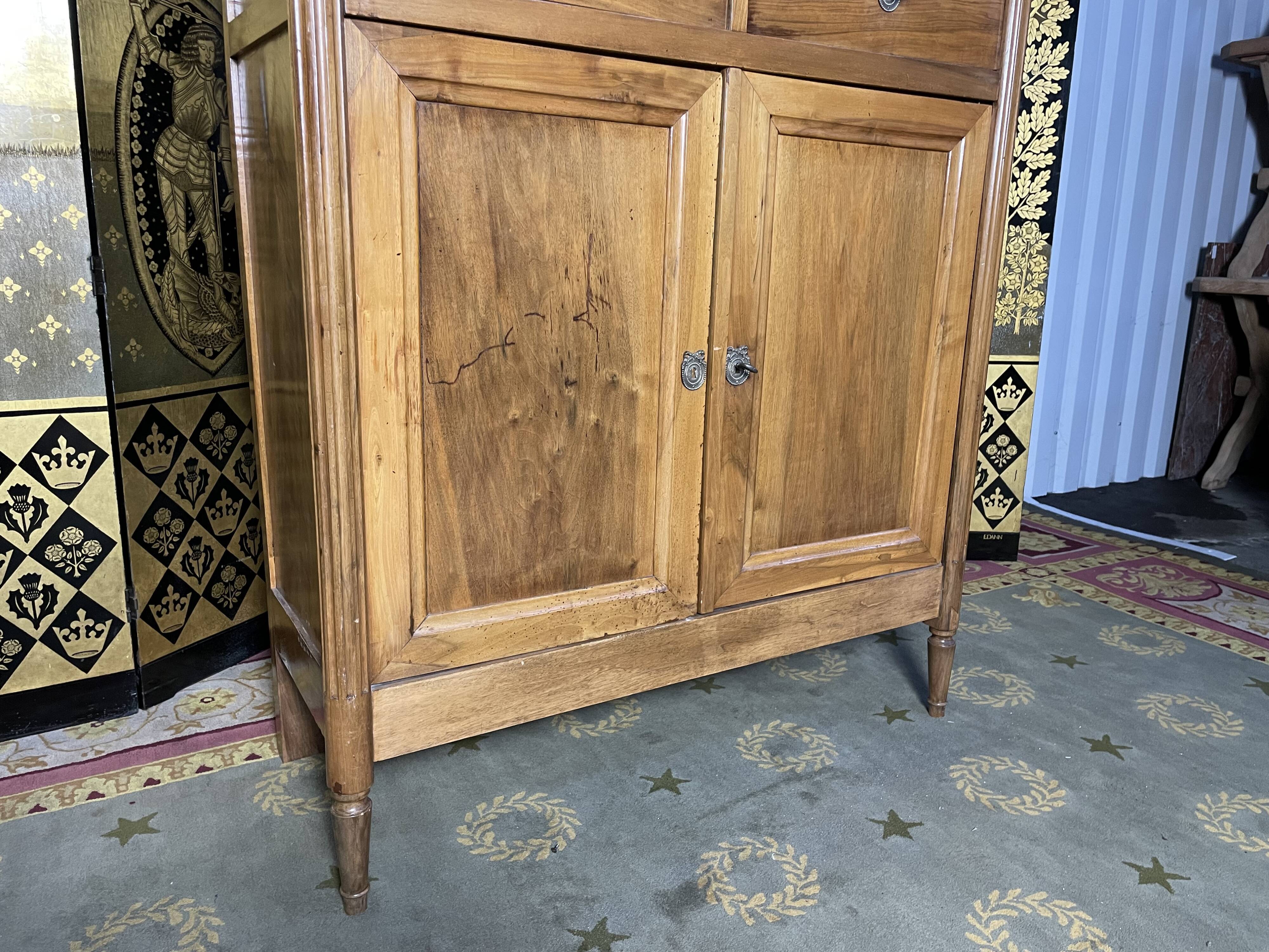 Louis XVI period buffet in restored blond walnut 18th
