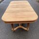 Renovated dining table in solid oak from the 19th century in Napoleon III style.