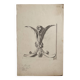 Old academic drawing ornament classical architecture late 19th century