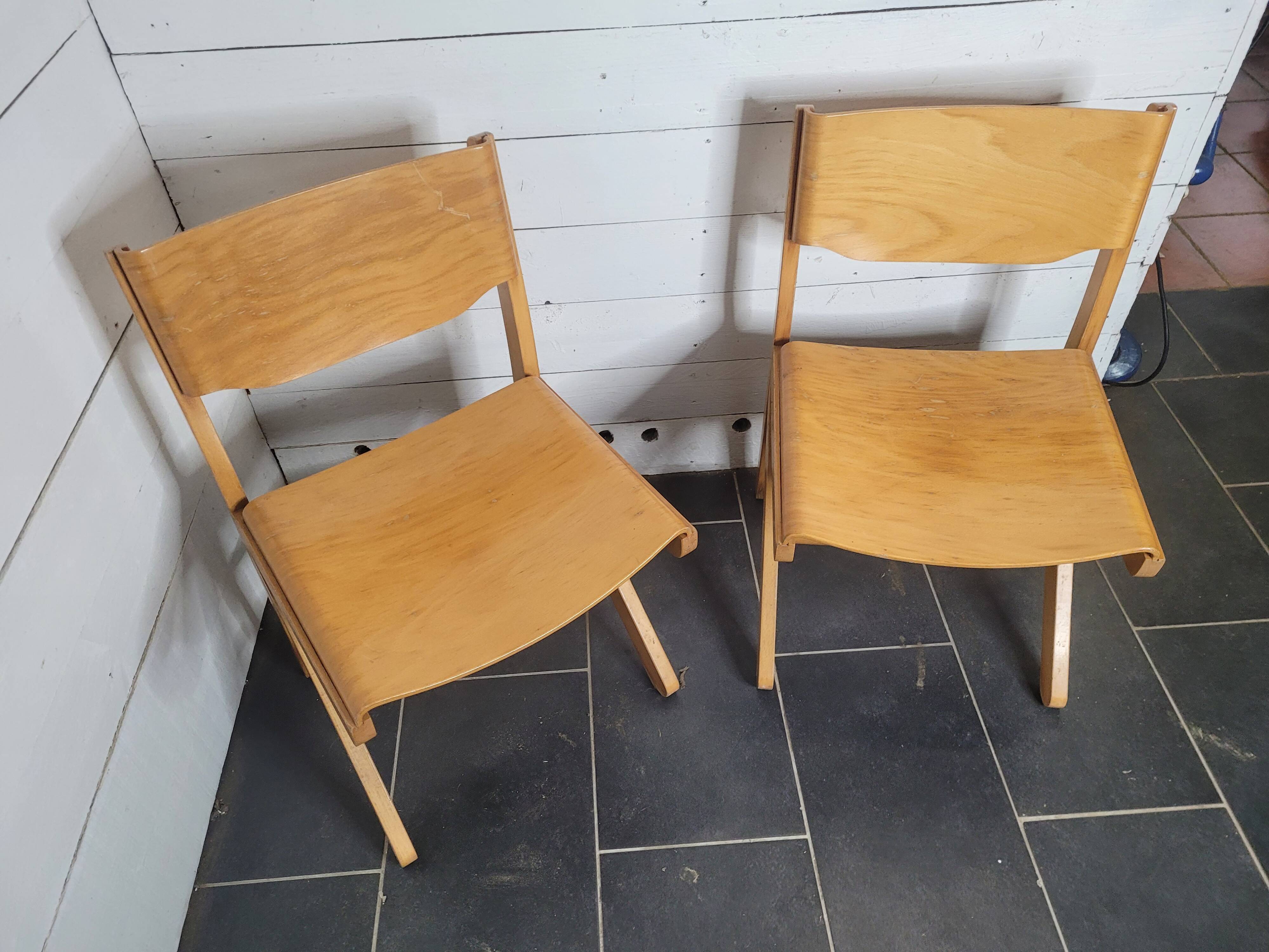 Pair of baumann chairs
