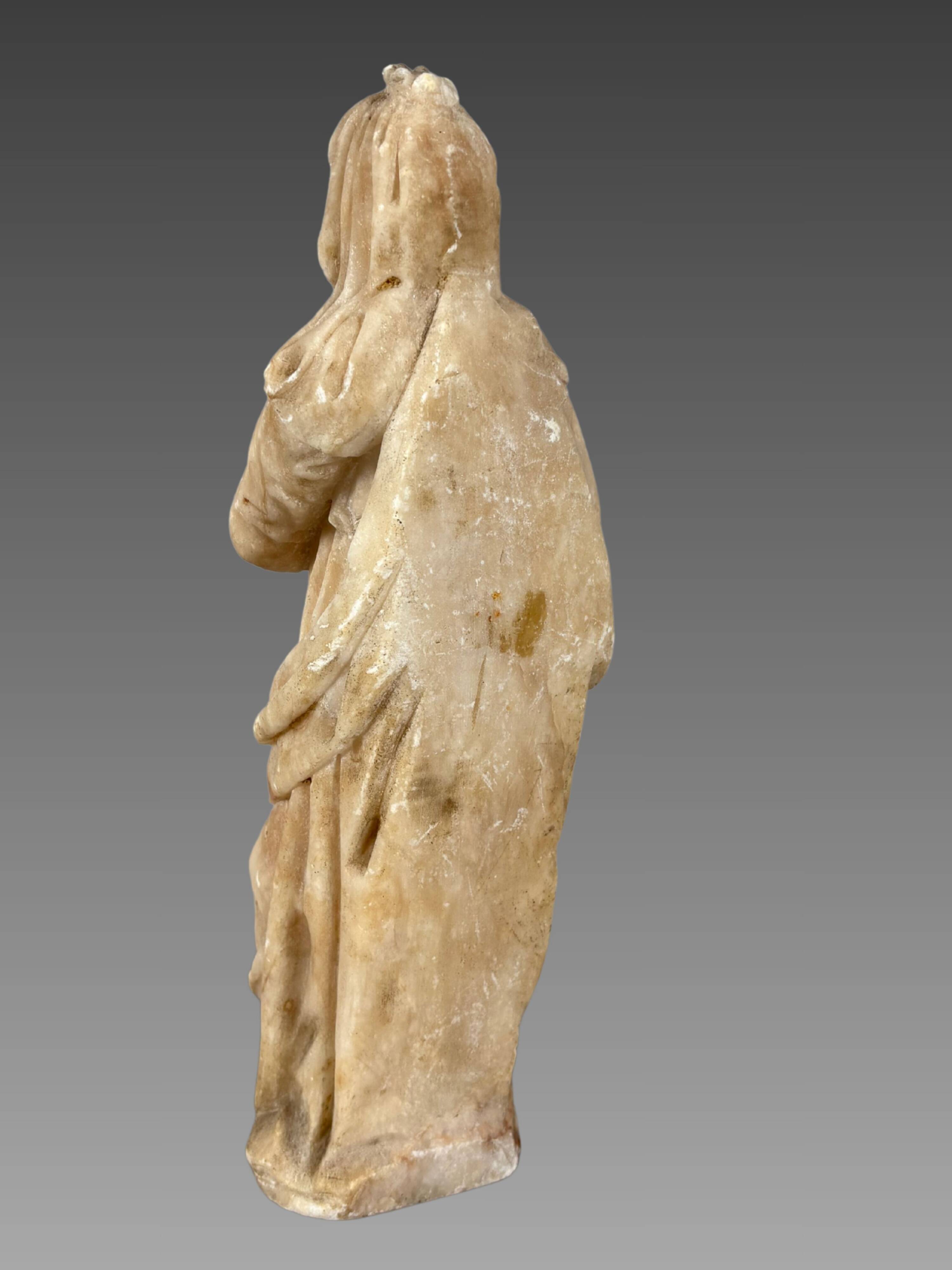 Flandre - Sainte Anne 16th century - Alabaster sculpture