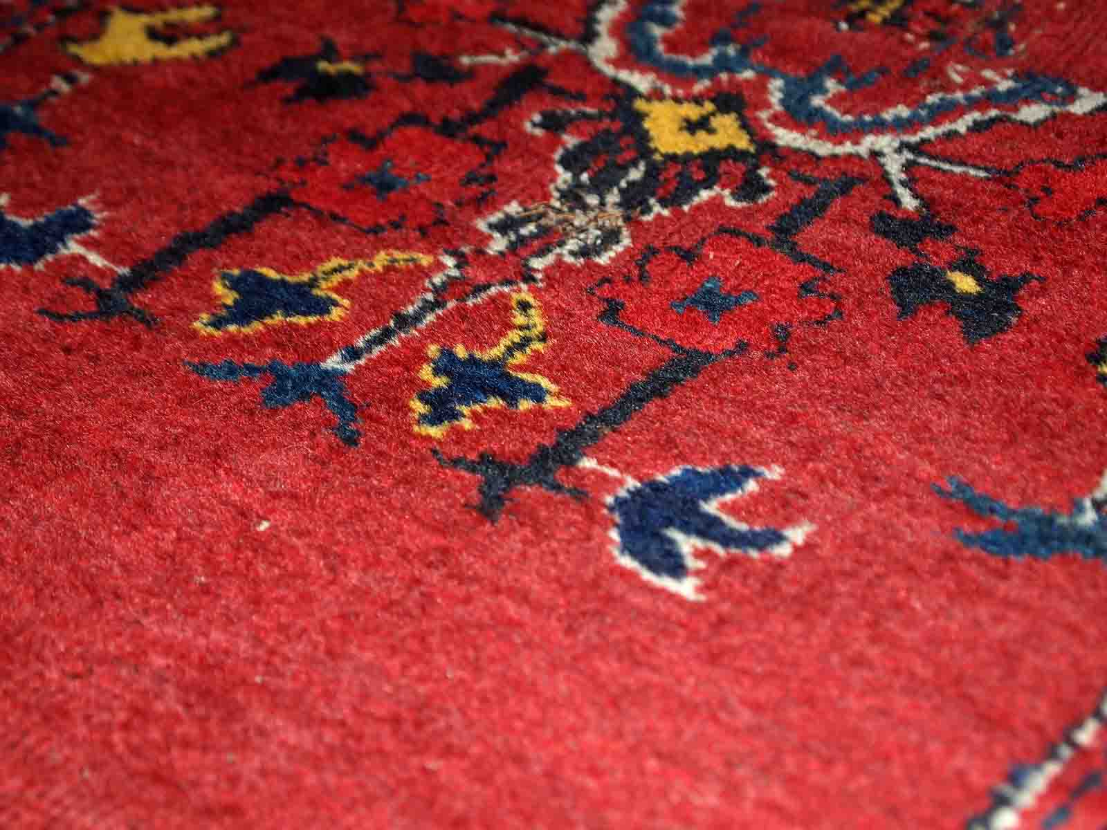 Old turkish carpet anatolian handmade 79cm x 112cm 1940s, 1c563