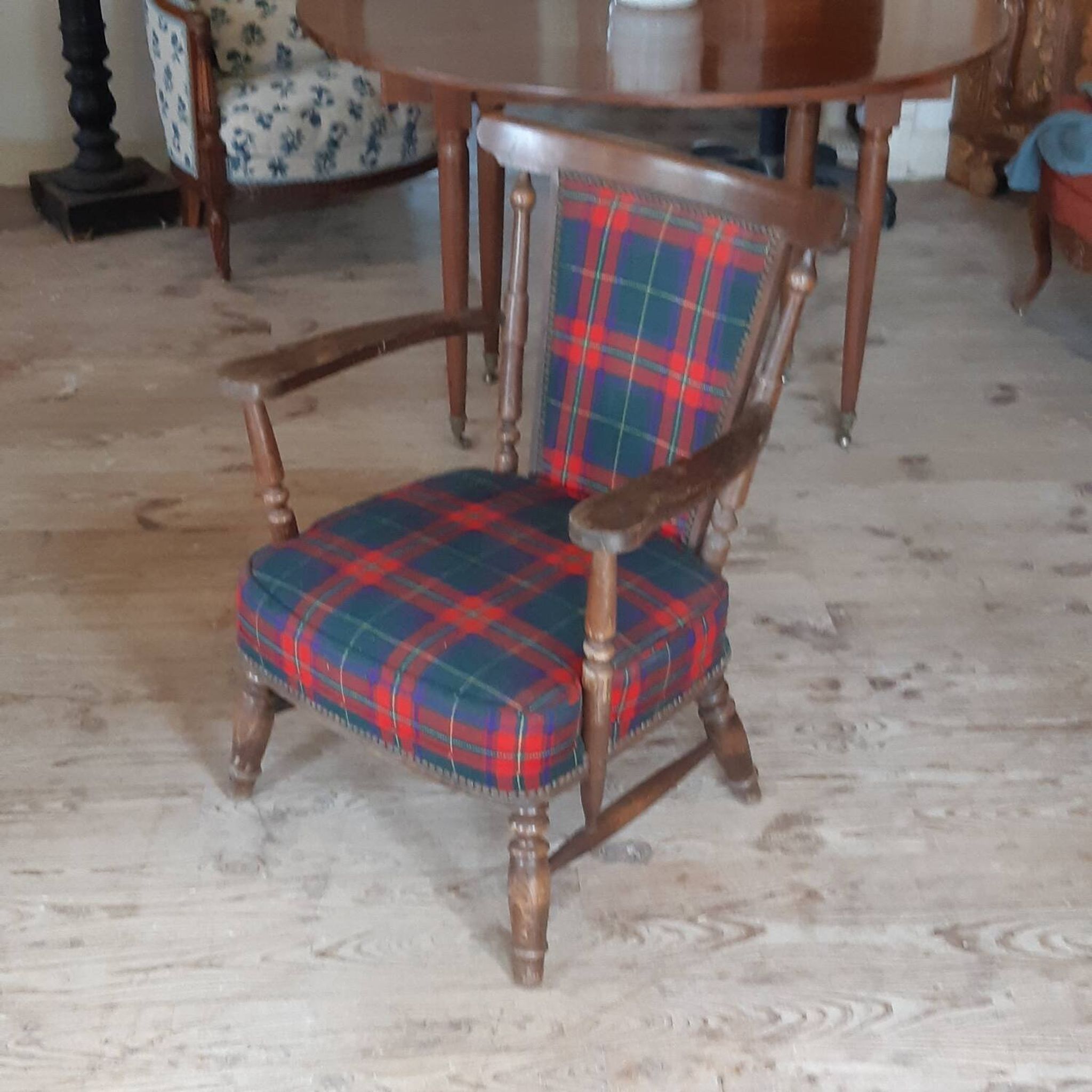 Fauteuil en tartan