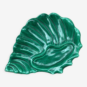Vallauris green ceramic pocket tray