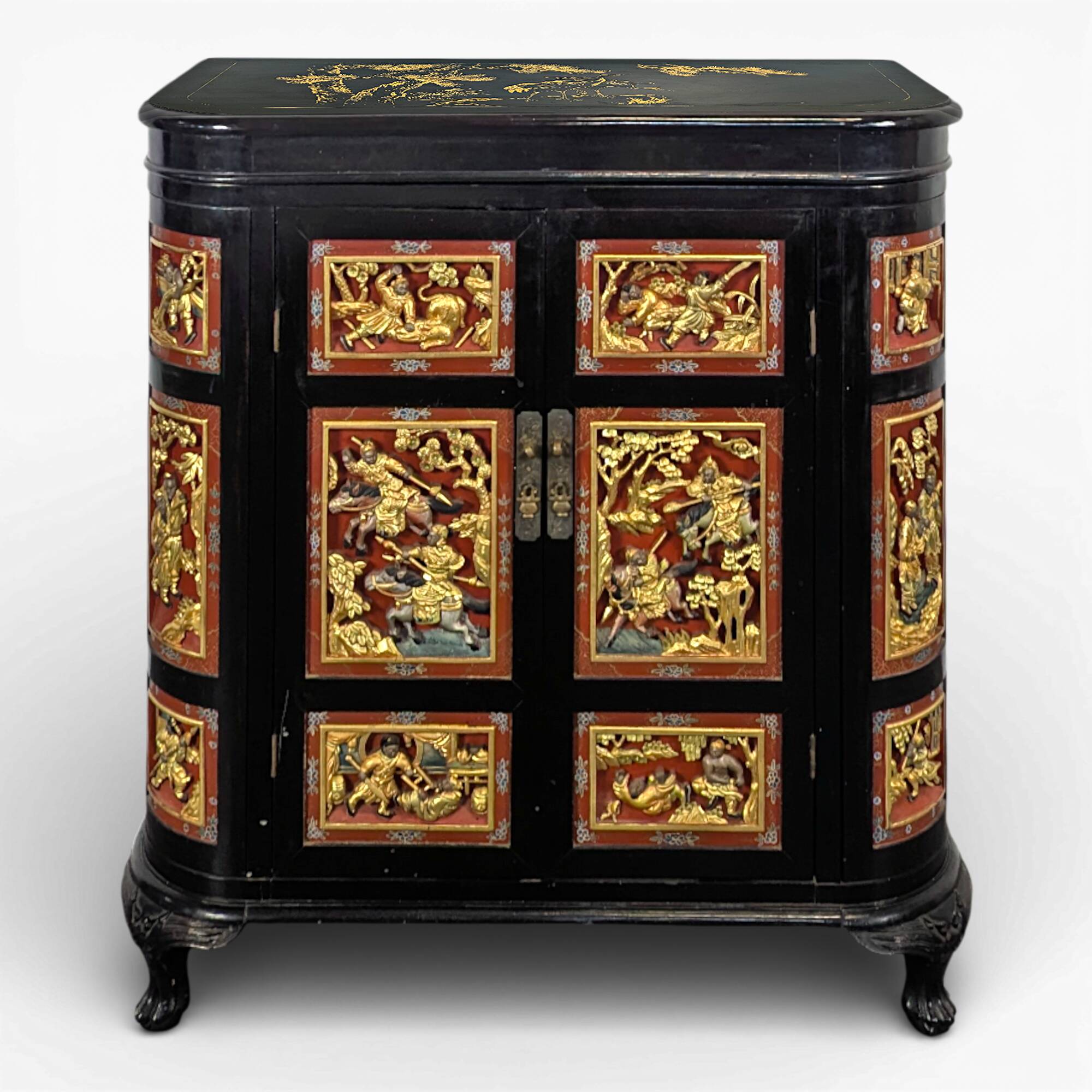 Lacquered Chinese bar cabinet