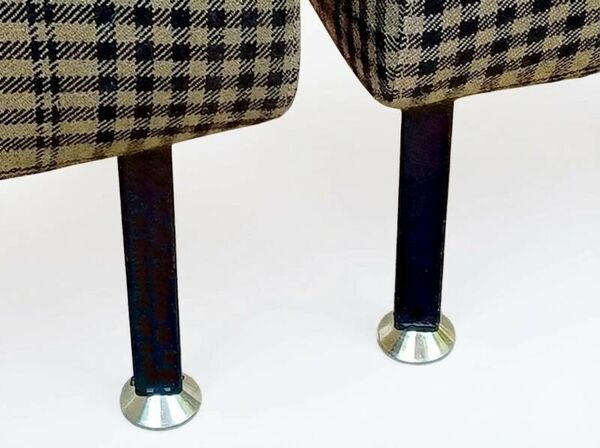 Paire de poufs ottomans design de Steiner années 50