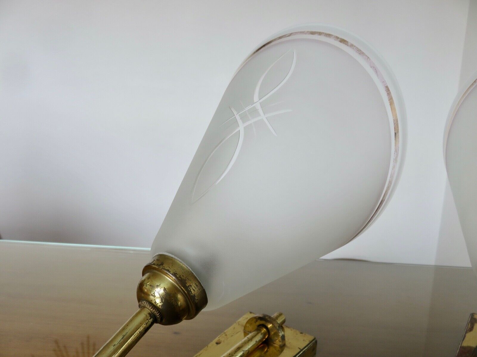 Pair of large wall lamps art deco 1930