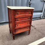 Chest of drawers style louis xvi marble top