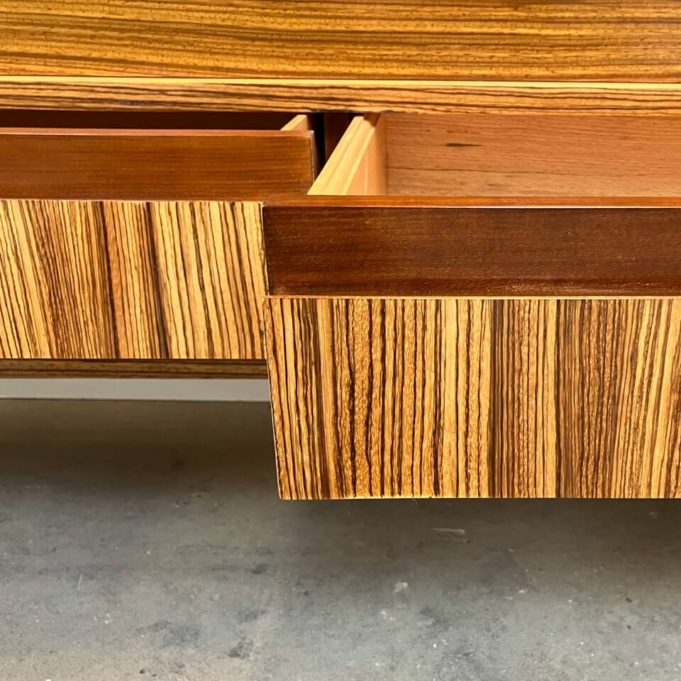 Multifunctional vintage highboard, rosewood, 60s