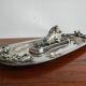 Silver serving dish by Franco Lapini with boar sculpture.