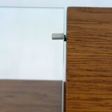 Oak coffee table with a glass top from Onv olomouc, 1970s