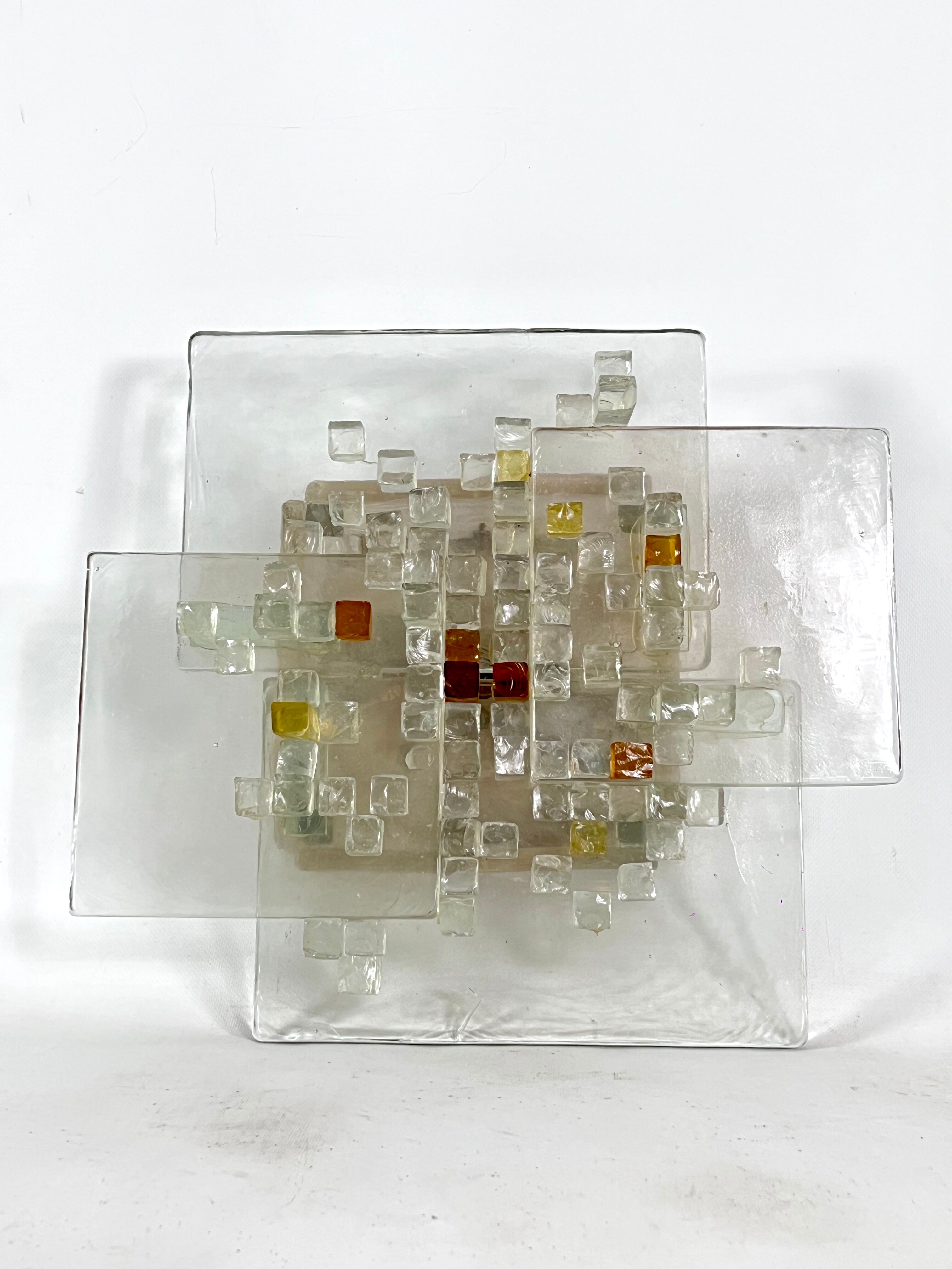 Mid-Century Murano Glass wall light by Albano Poli for Poliarte. Italy 1970s