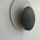 Pair of vintage "Cirkle" wall lights in black and white lacquered metal, Denmark 1970