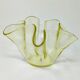 Vase en verre de Murano jaune "Fazzoletto" des années 1970 par Dogi