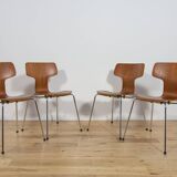 Model 3103 Dining Chairs by Arne Jacobsen for Fritz Hansen, 1970s, Set of 4