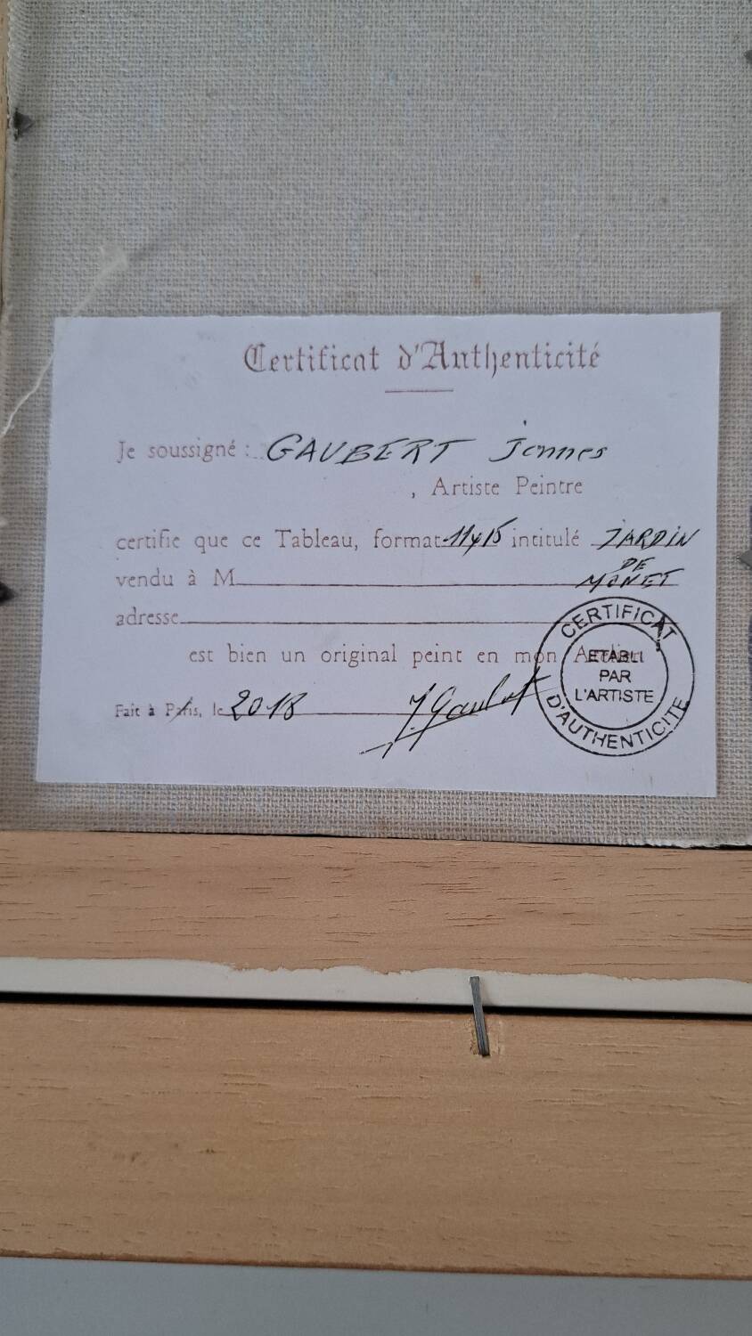 "Monet's Garden" painting by James Gaubert