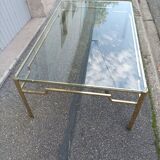 Bronze and glass coffee table