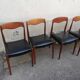 6 chaises scandinaves en skai noir