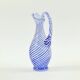 Mid-Century Murano Art Glass Mezza Filigrana Pitcher, Italy, 1960s/1970s