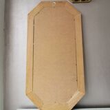 Light oak wooden mirror from the 1980s