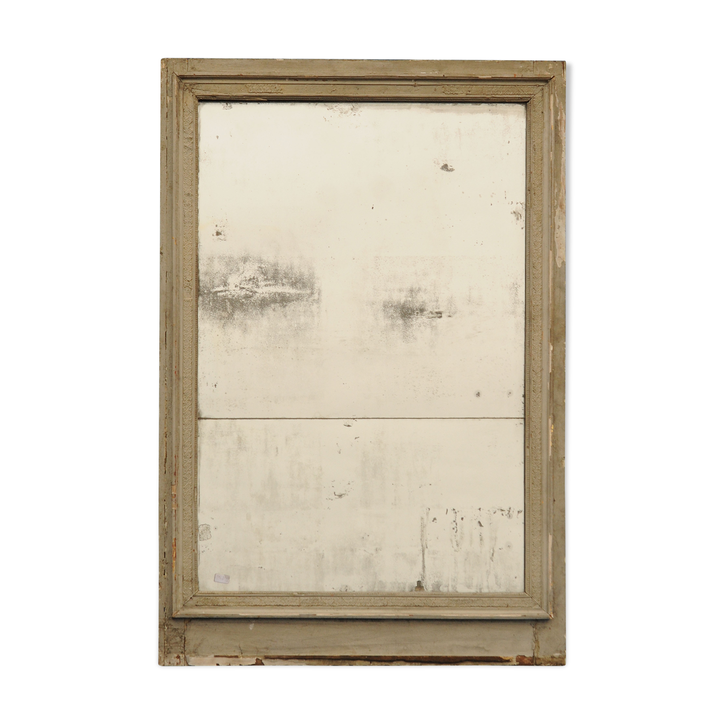 Mirroir rectangulaire peint gris
