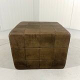 Pouf patchwork en cuir De Sede