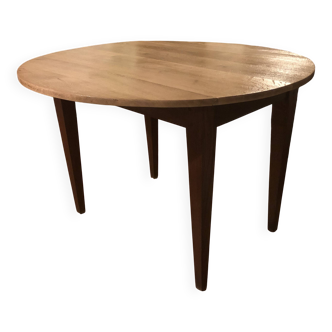 Vintage folding table in solid oak