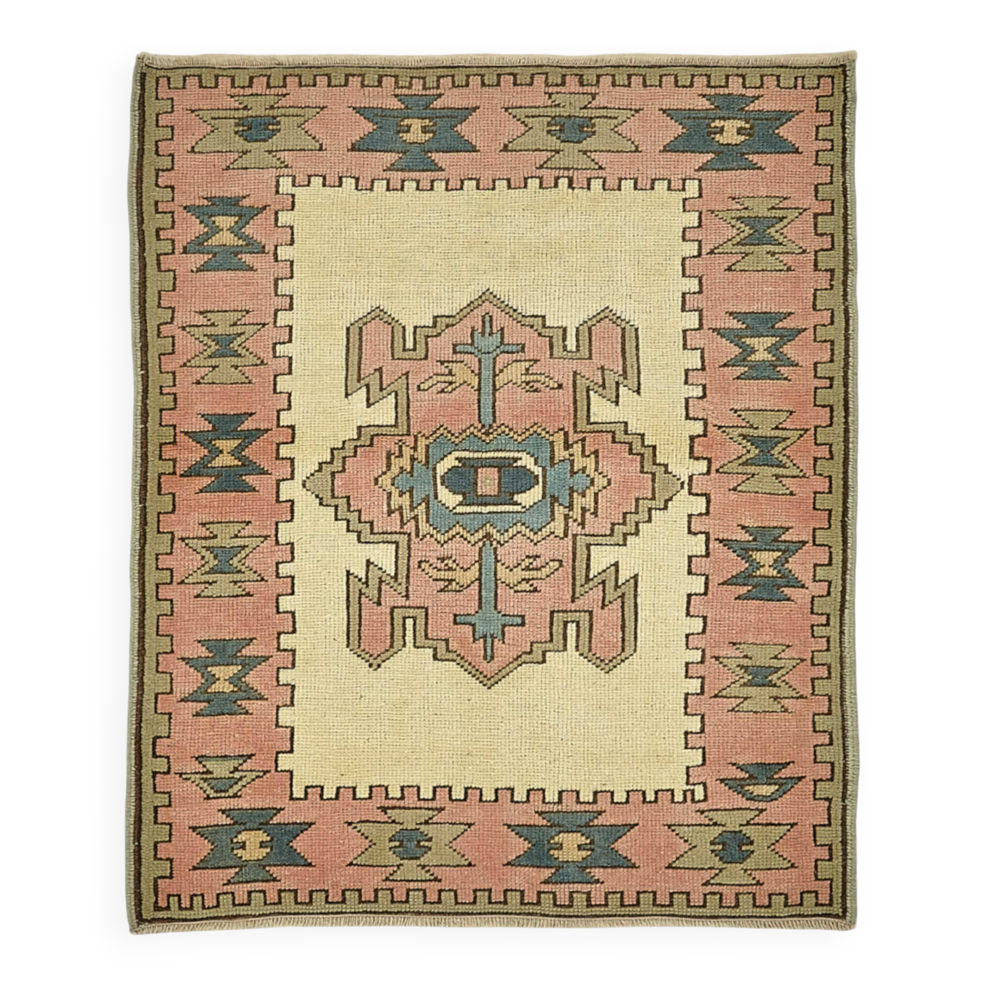 Turkish Vintage Anatolian Rug 95 cm x 105 cm