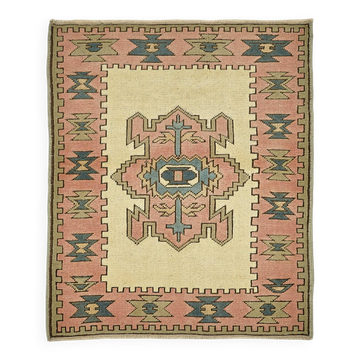Tapis vintage anatolien turc 95 cm x 105 cm