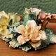 Bougeoir en porcelaine de Capodimonte, roses