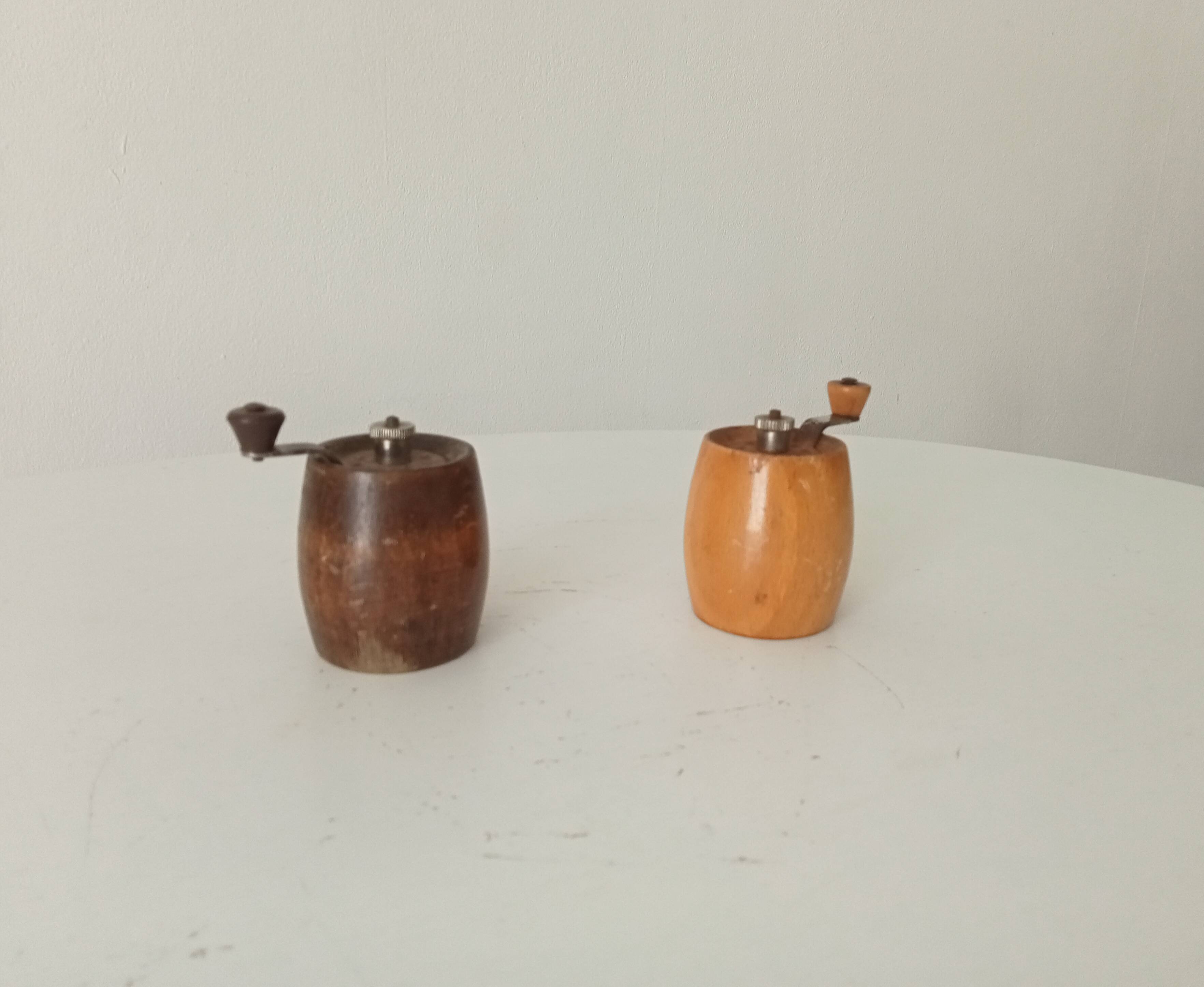 Vintage Marlux pepper mill pair for decoration.
