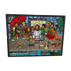 Large stained glass window the last supper circa 1960 - raw glass blocks - h 119 x l 161 cm