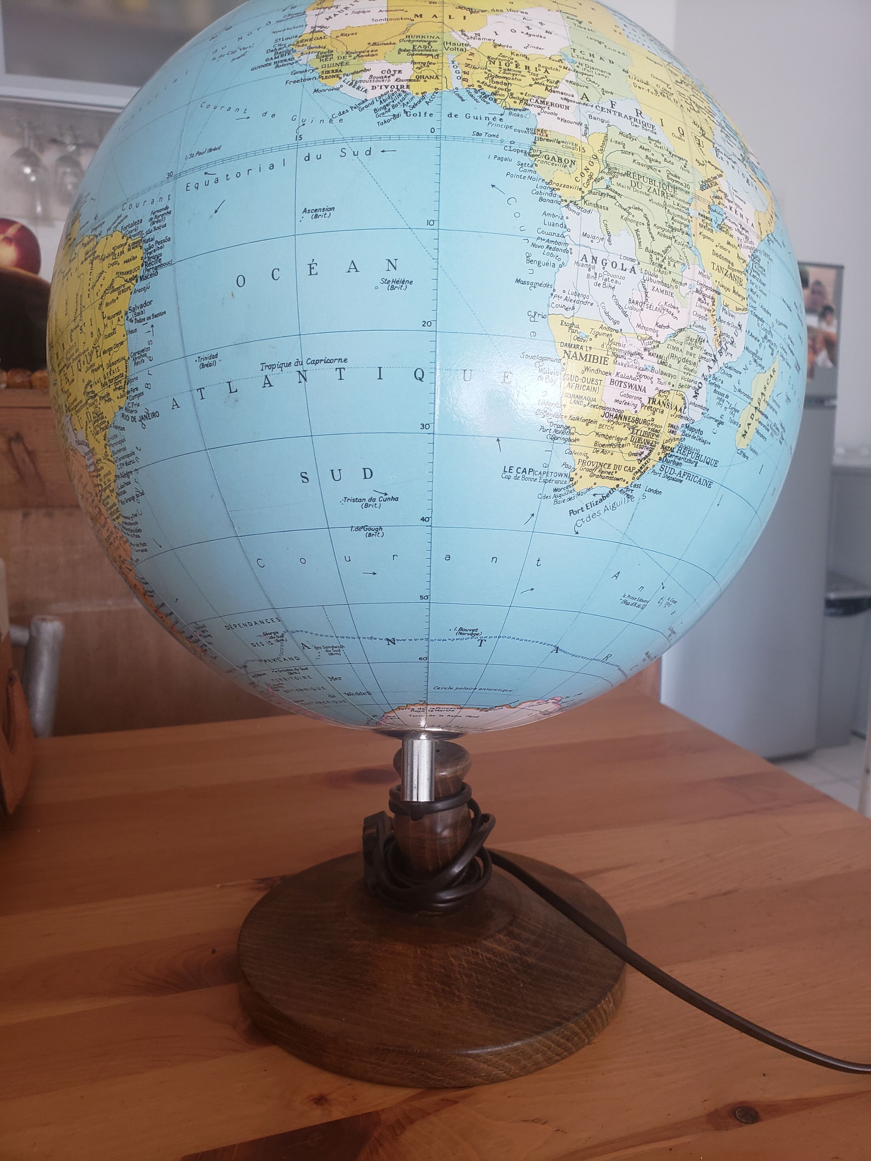 Barren luminous earth globe