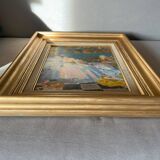 Rest, oil on canvas mounted on cardboard signed Dassimov