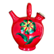 Poët-Laval glazed pitcher with floral decoration