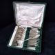 Box of 12 silver-plated oyster forks Paul François Guillaumont